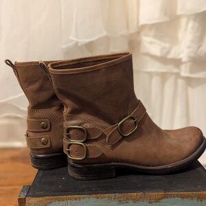 Lucky Brand Brown Leather Ankle Boots